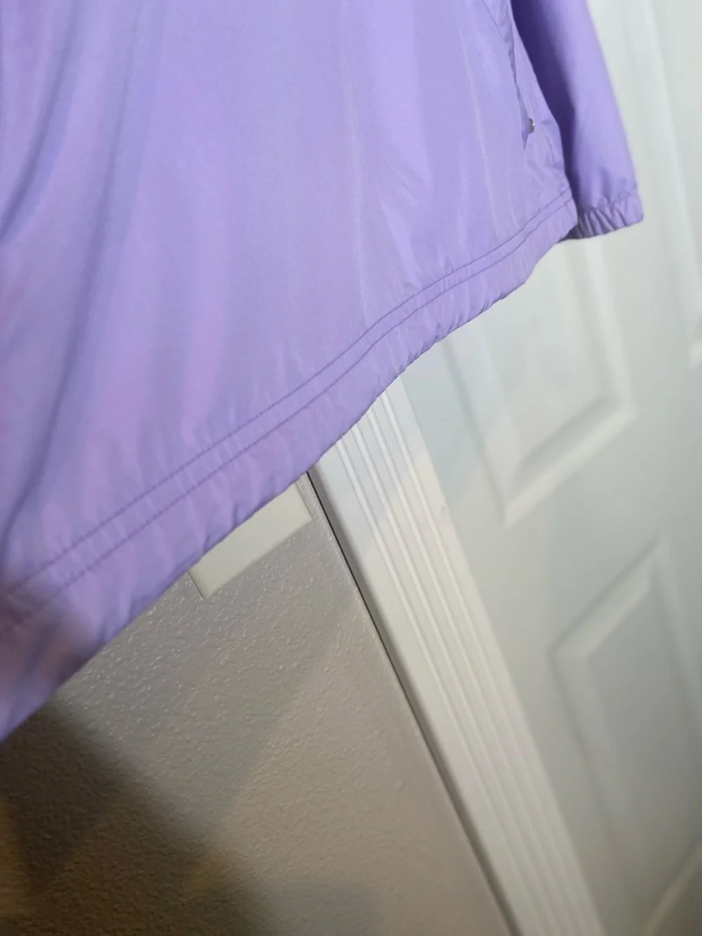 Lady  Hagan~Soft~Lavender~Windbreak~Pullover~Half Zip~Mesh Lined~Pockets~Size XL